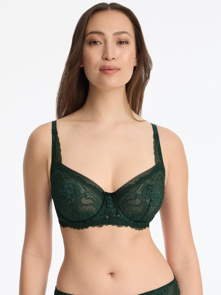 Skarlett Blue underwire bra Spruce / 32DD Skarlett Blue Minx Lace Balconette Underwire Bra