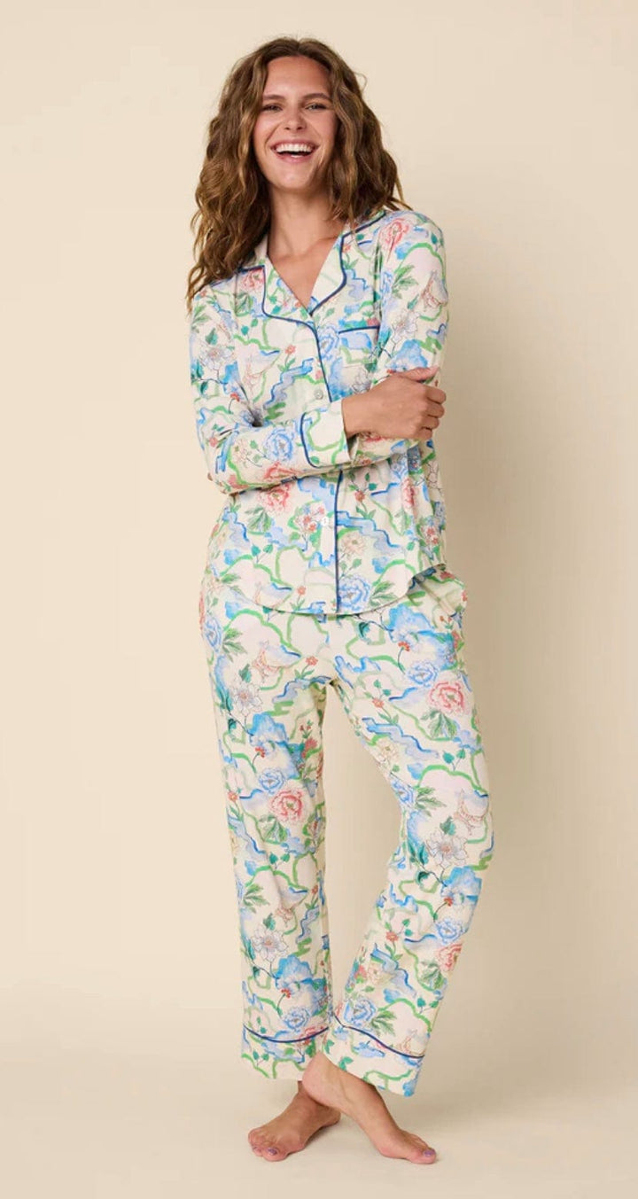 The Cat's Pajamas Pajamas Butterfly Floral / XS The Cat's Pajamas Butterfly Floral Pima Knit Long-Sleeve Pant Set