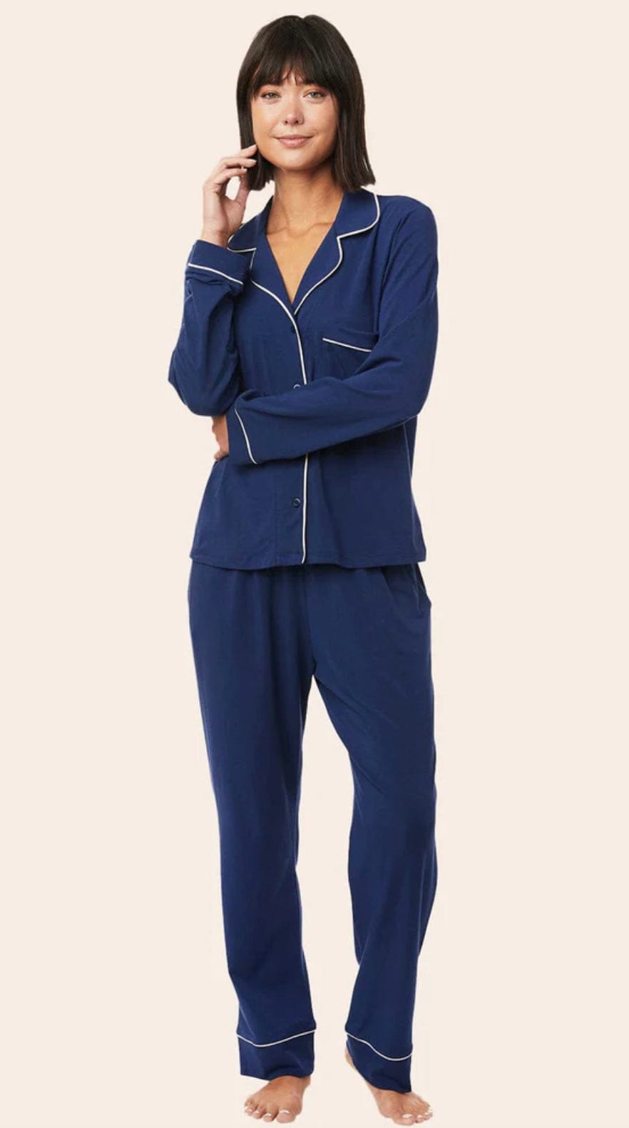 The Cat's Pajamas pajamas The Cat's Pajamas Classic Pima Knit Long Sleeve and Pant Set