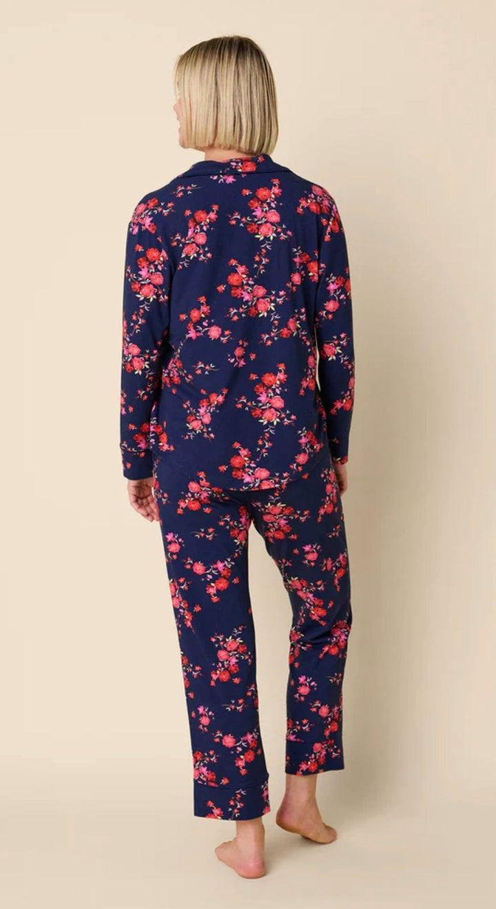 The Cat's Pajamas pajamas The Cat's Pajamas Roses Pima Knit Long Sleeve Pajama Set