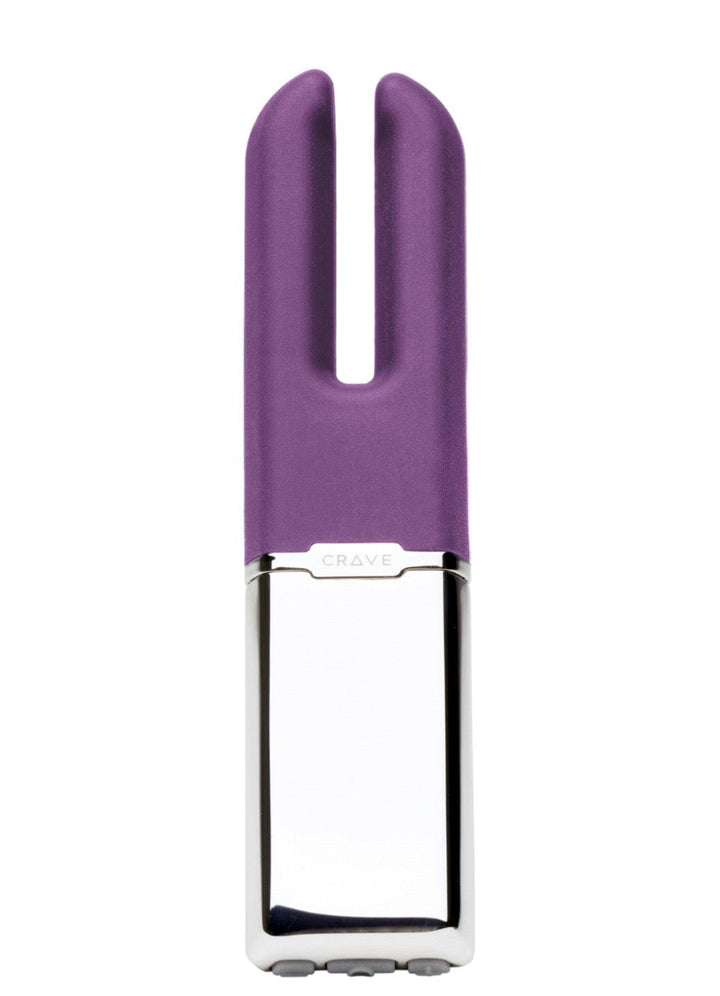 Vesper Vibrator Purple & Silver Crave Duet Classic