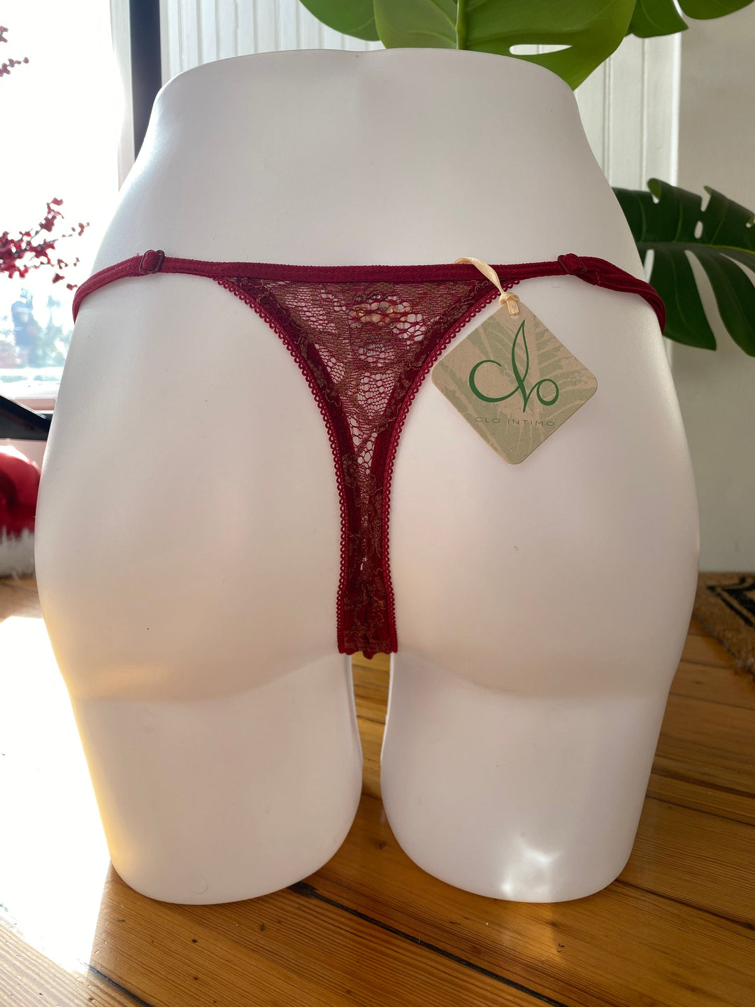Clo Intimo Underwear Red Clay / OS CLO intimo Fortuna Adjustable String Thong