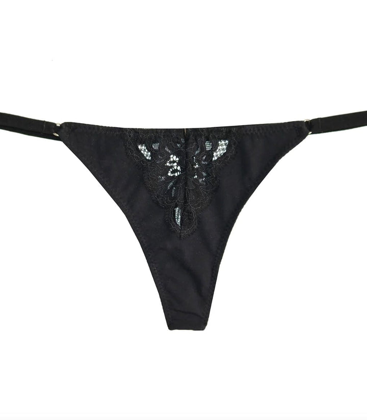 Fleur du Mal thongs Black / 2 Fleur du Mal Charlotte Lace No Show V-String