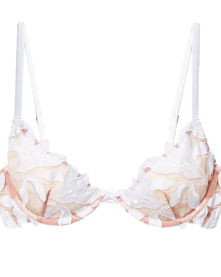 Fleur du Mal underwire bra Ivory / 34B Fleur du Mal Lily Embroidery Plunge Demi Bra