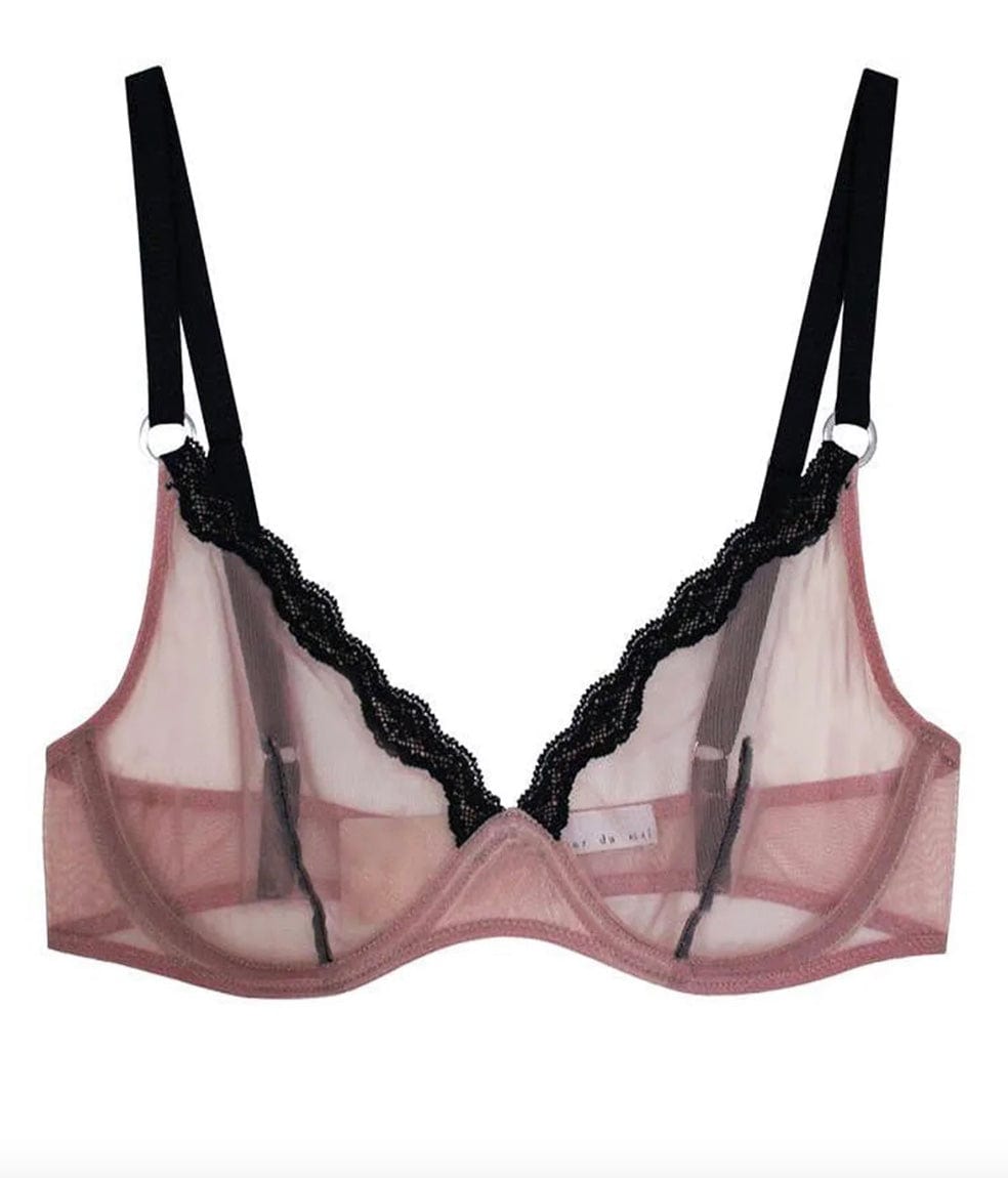 Fleur du Mal underwire bra Petal / 32F Fleur du Mal Fuller Cup Sheer Tulle Demi Bra