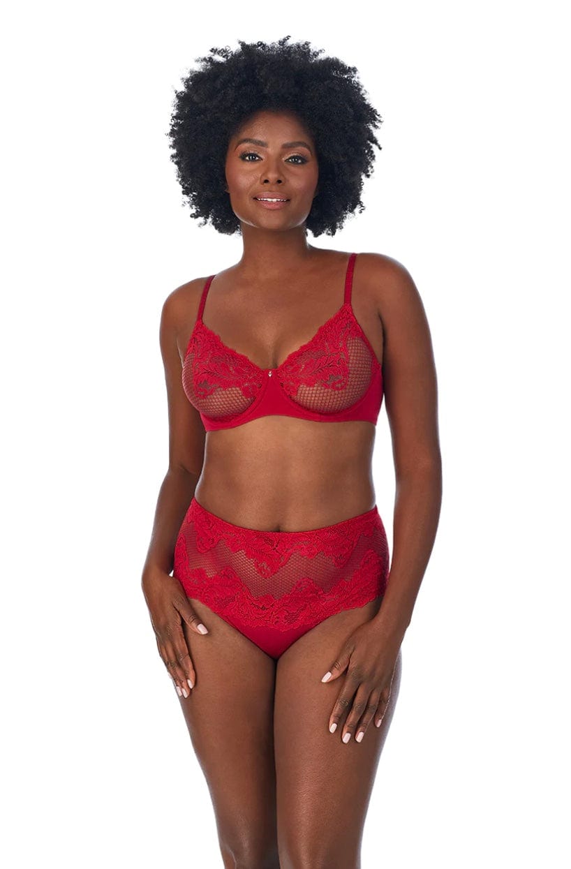 Le Mystere underwire bra Red / 36C Le Mystere Lace Allure Unlined