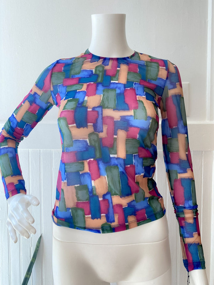Only Hearts long sleeve top Mosaic / S Only Hearts Mosaic Mesh Glove Sleeve T