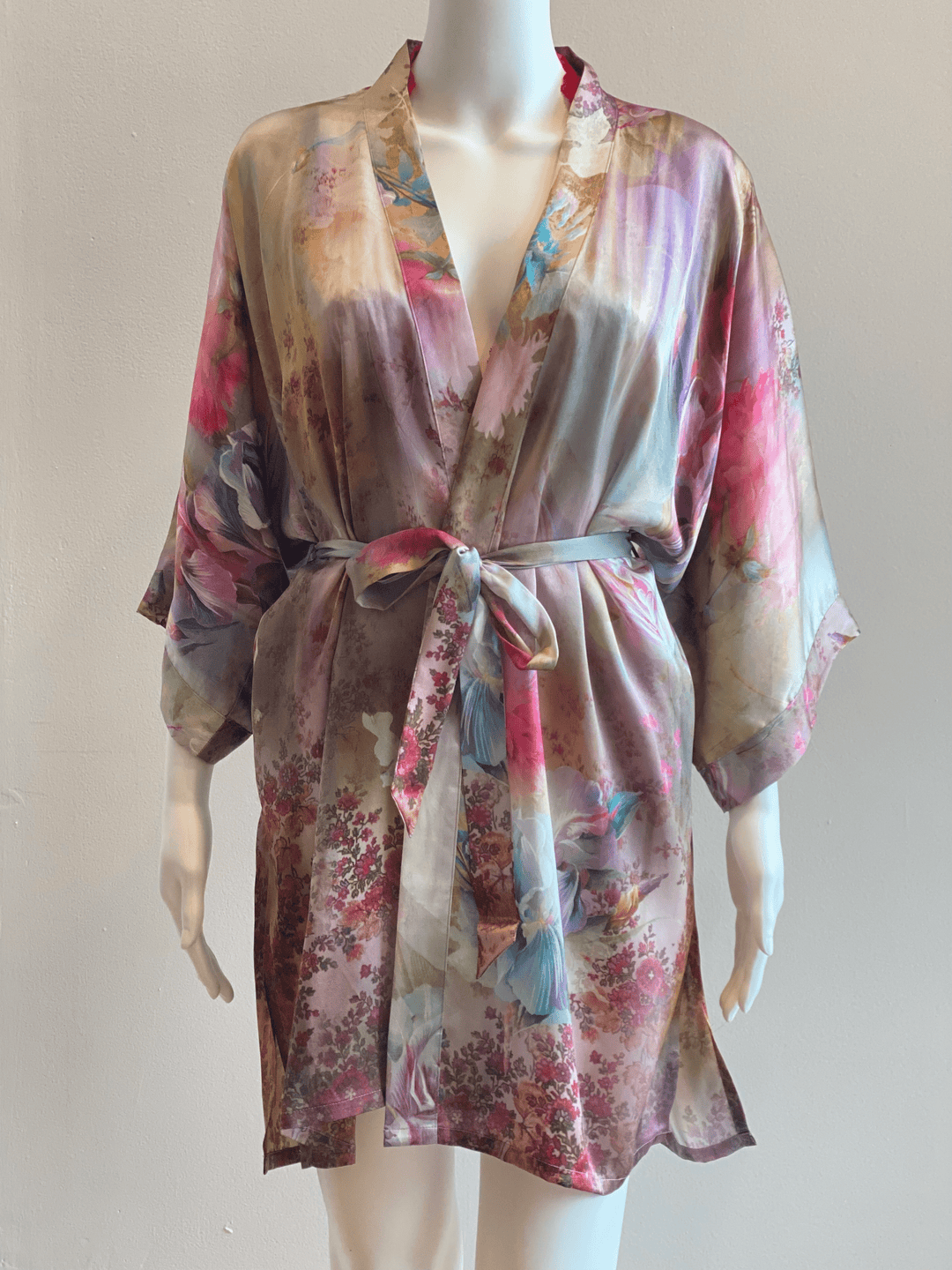 Samantha Chang kimono Celestial / OS Samantha Chang Classic Silk Short Kimono Celestial