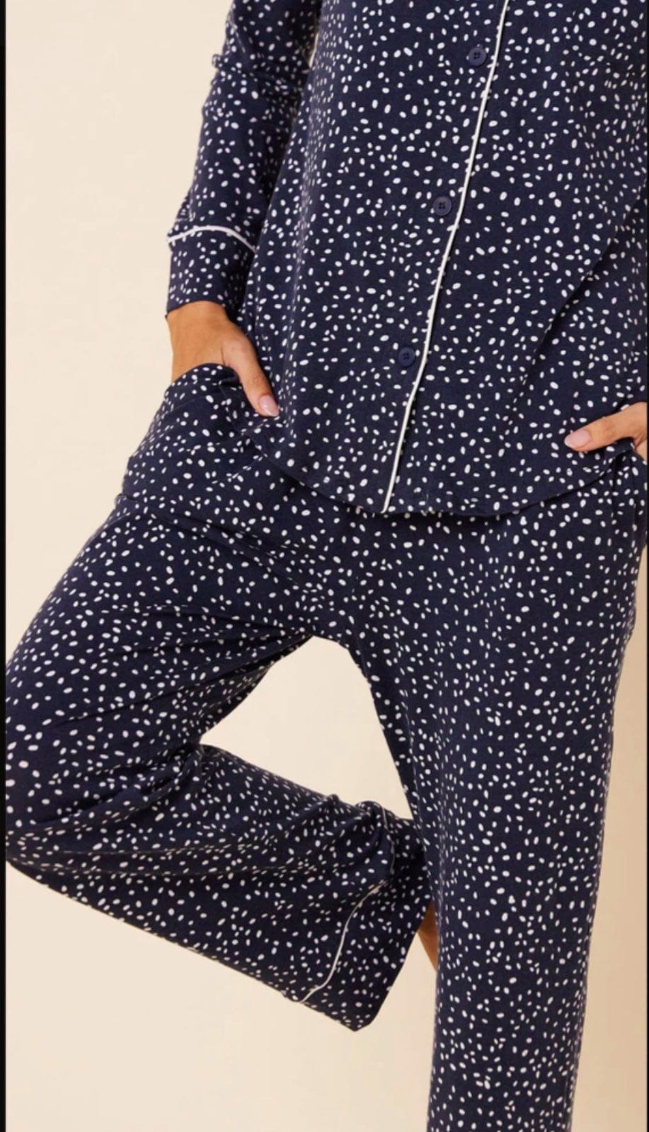 The Cat's Pajamas Pajamas The Cat's Pajamas Confetti Dot Pima Knit Pajama