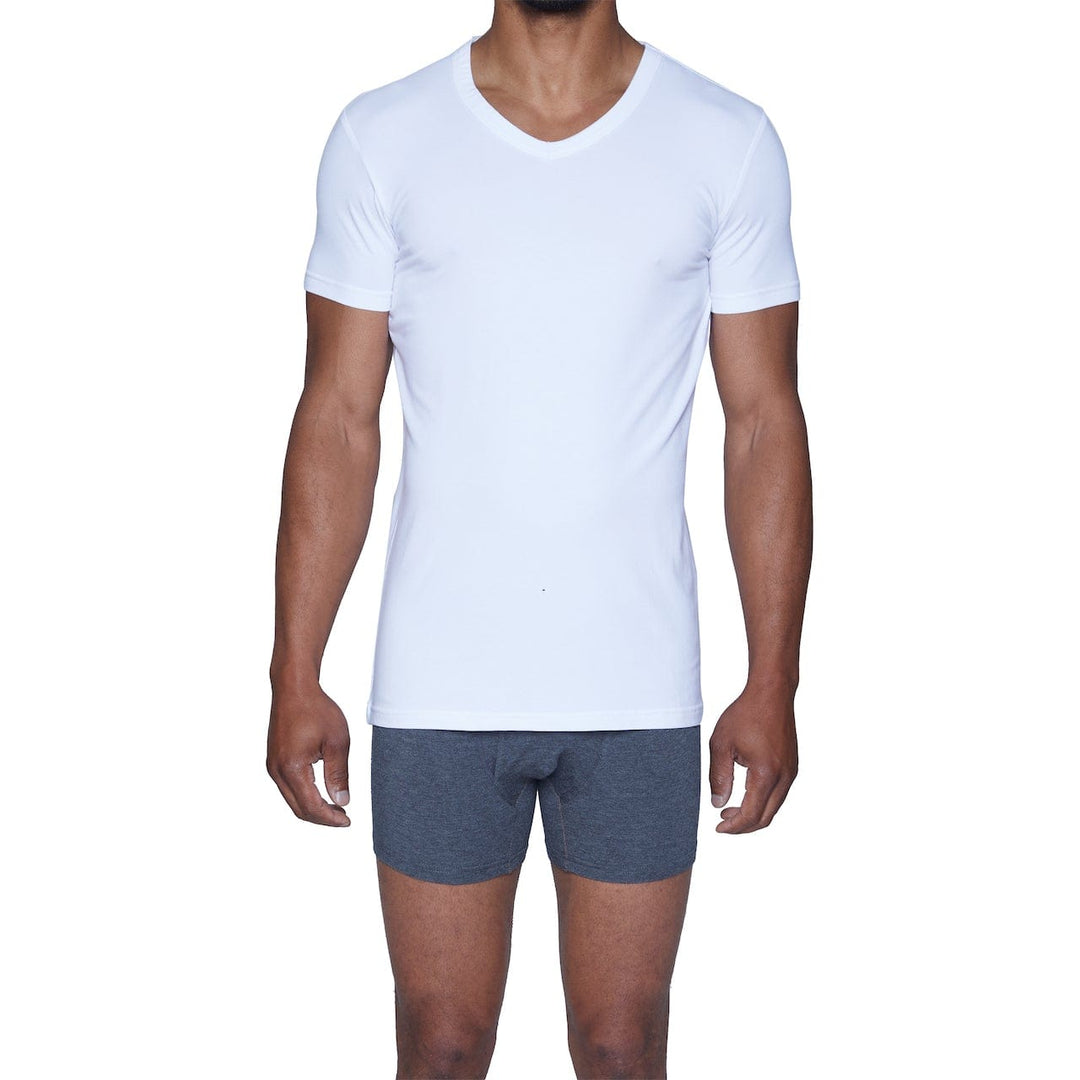 Wood Underwear MENS T-SHIRT White / S Wood V-Neck Undershirt