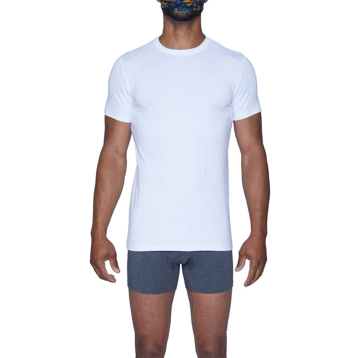 Wood Underwear mens undershirt White / S Wood Crew Neck Undershirt